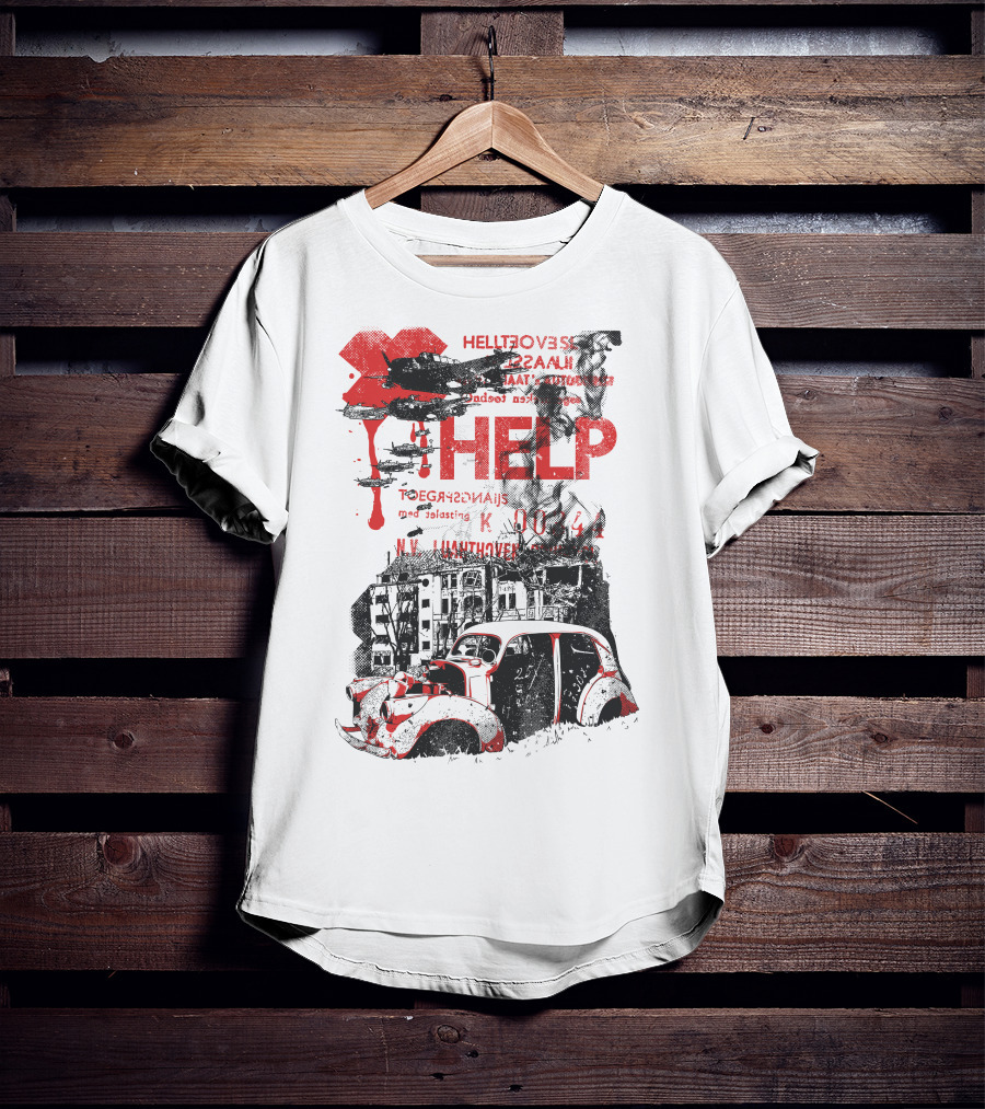 Help Hellfovers Unassuming Red Tears T-Shirt
