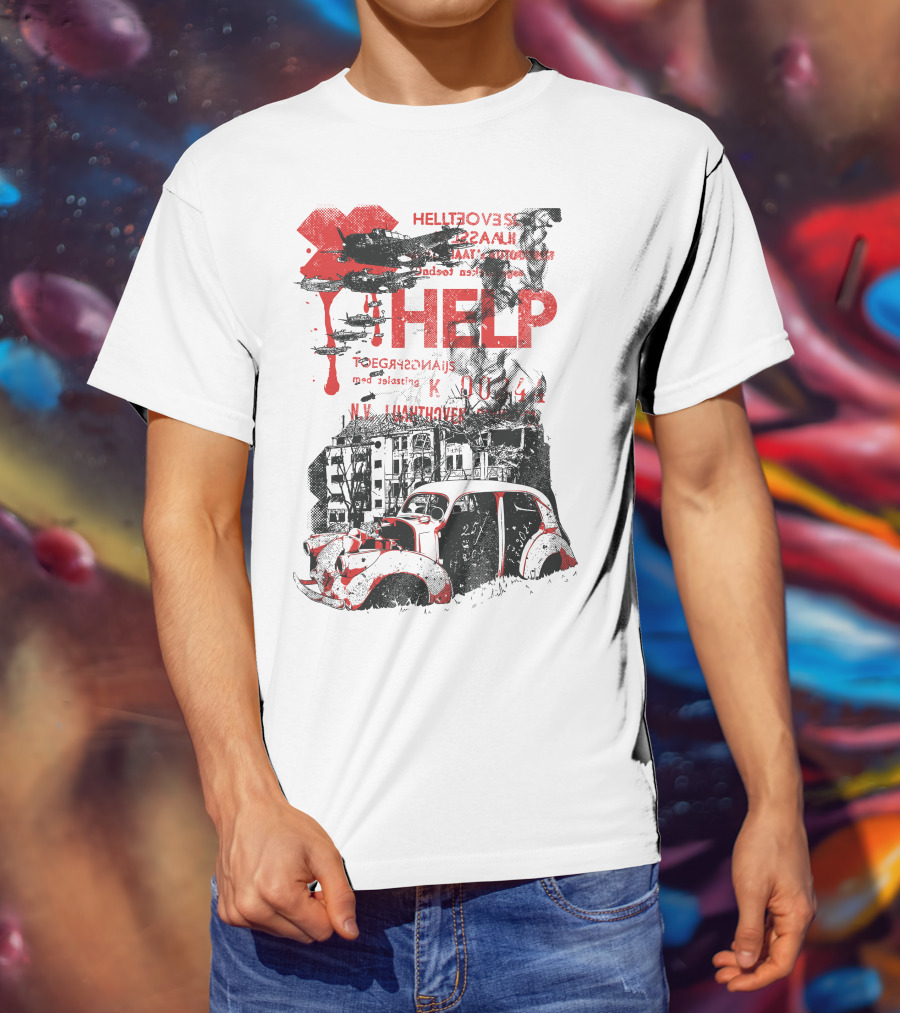 Help Hellfovers Unassuming Red Tears T-Shirt