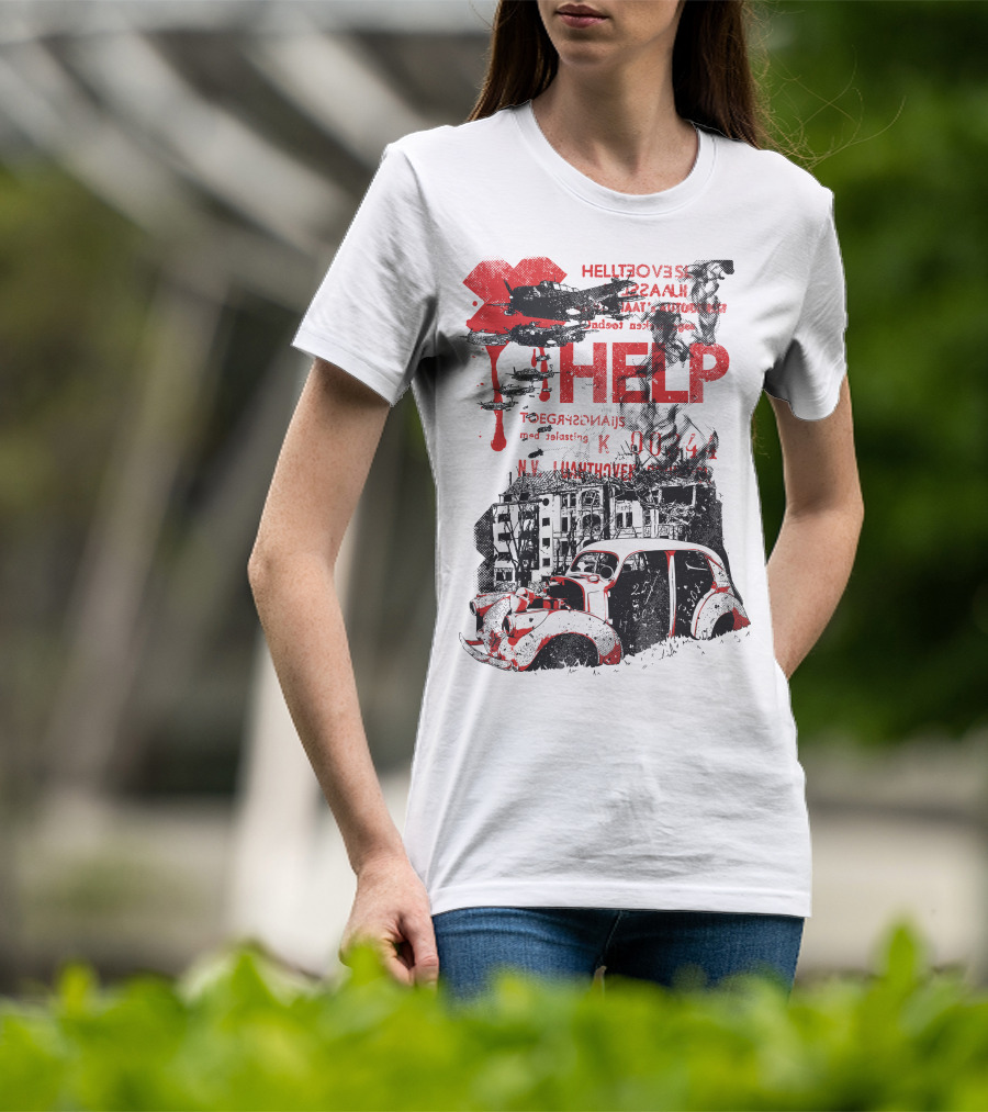 Help Hellfovers Unassuming Red Tears T-Shirt
