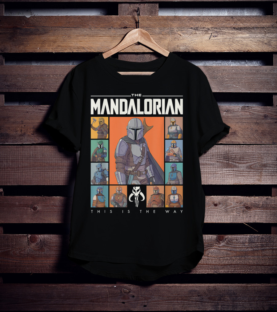 The Mandalorian Character Grid This Is The Way Star Wars T-Shirt