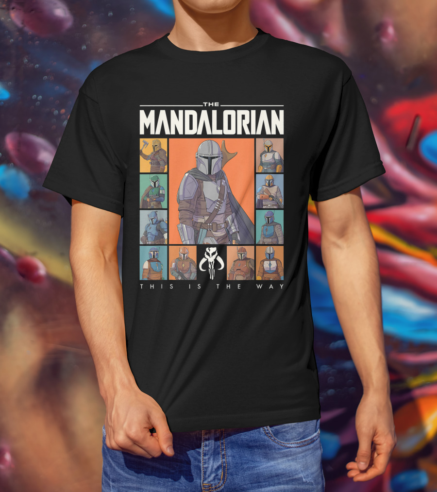 The Mandalorian Character Grid This Is The Way Star Wars T-Shirt