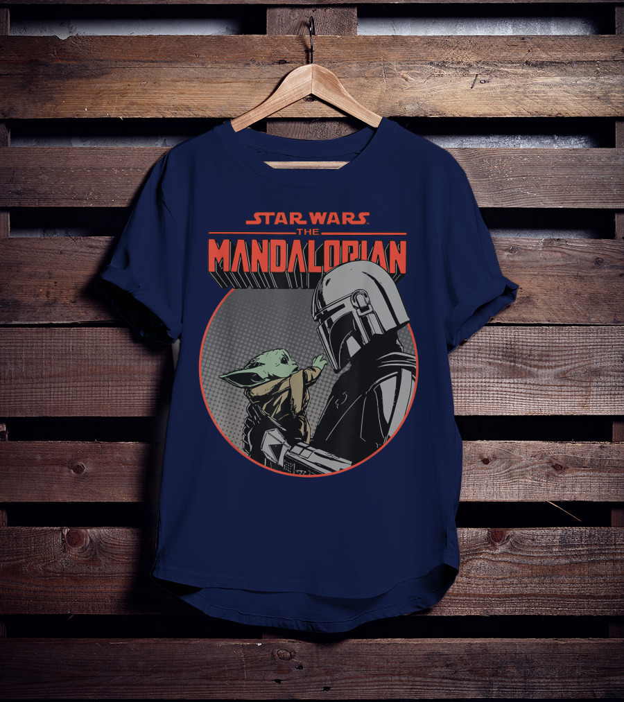 Star Wars The Mandalorian Mando And The Child Vintage Comic T-Shirt