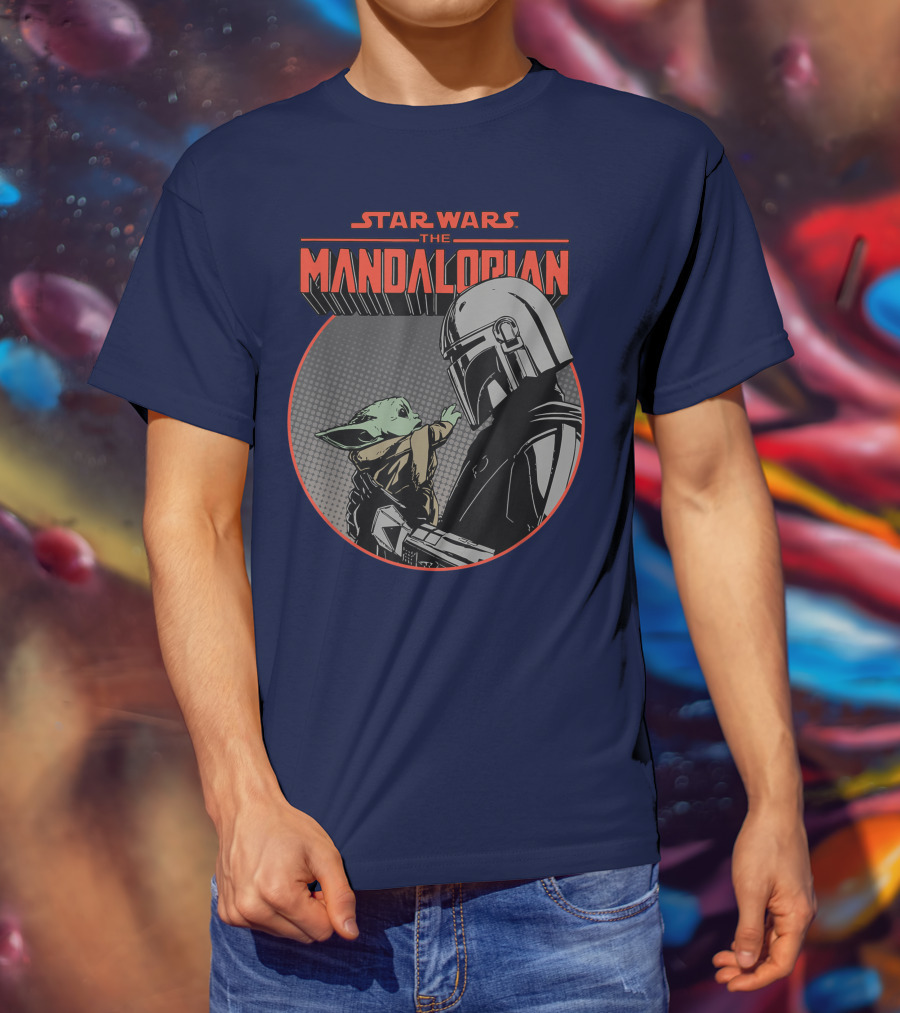 Star Wars The Mandalorian Mando And The Child Vintage Comic T-Shirt