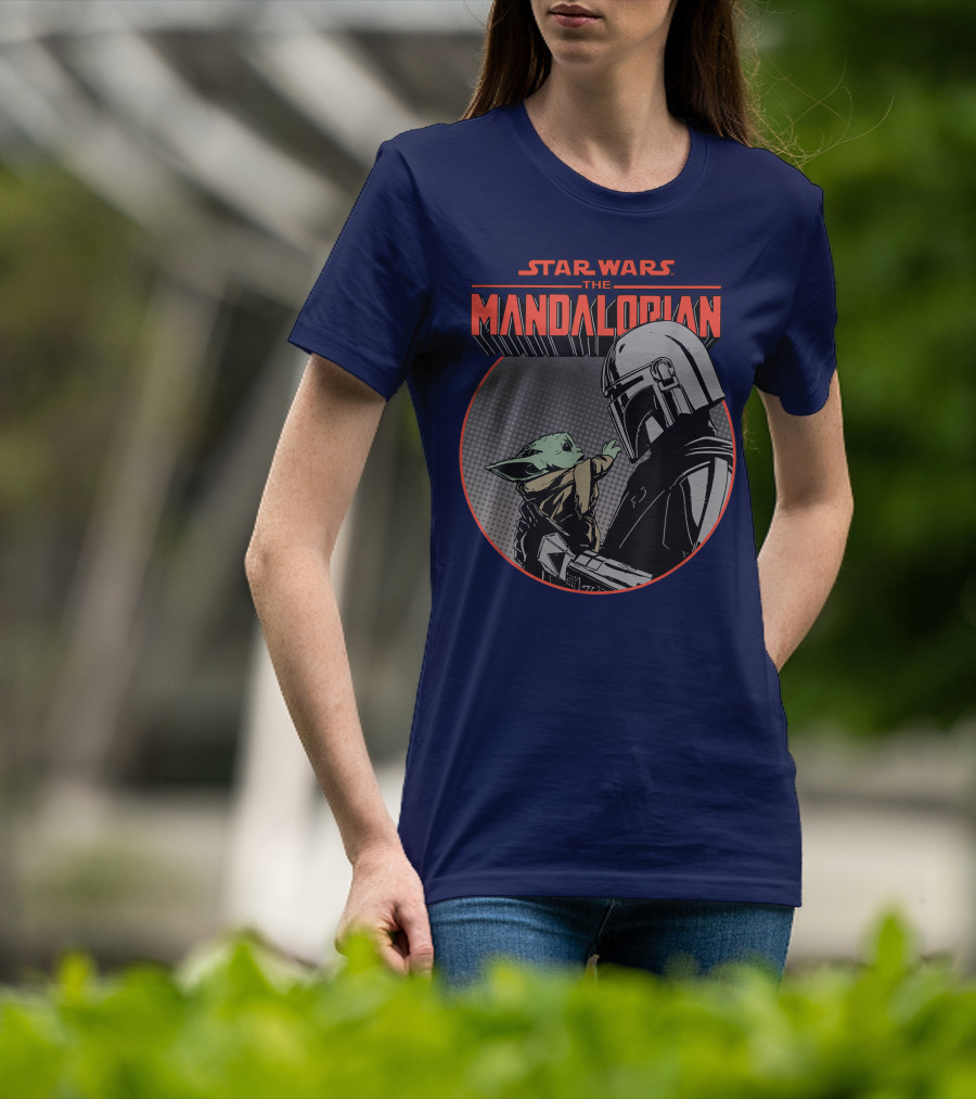 Star Wars The Mandalorian Mando And The Child Vintage Comic T-Shirt