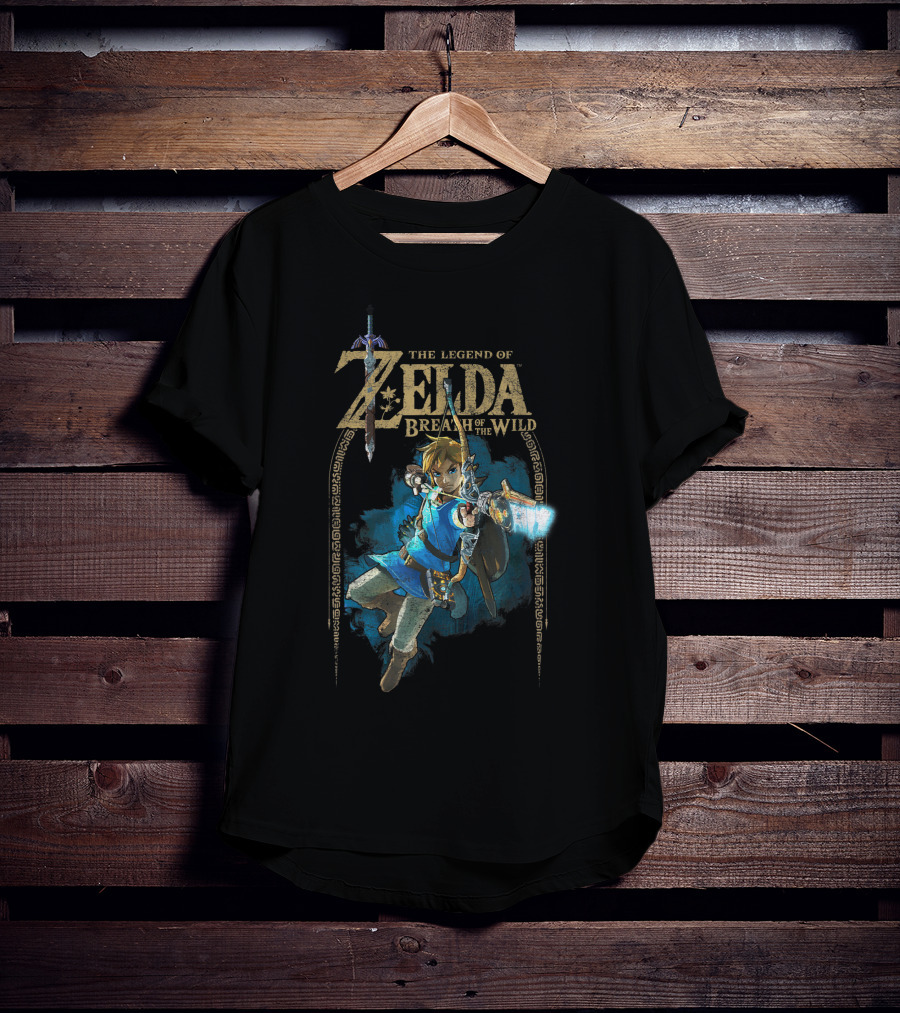 The Legend Of Zelda Breath Of The Wild Link Archery Action T-Shirt