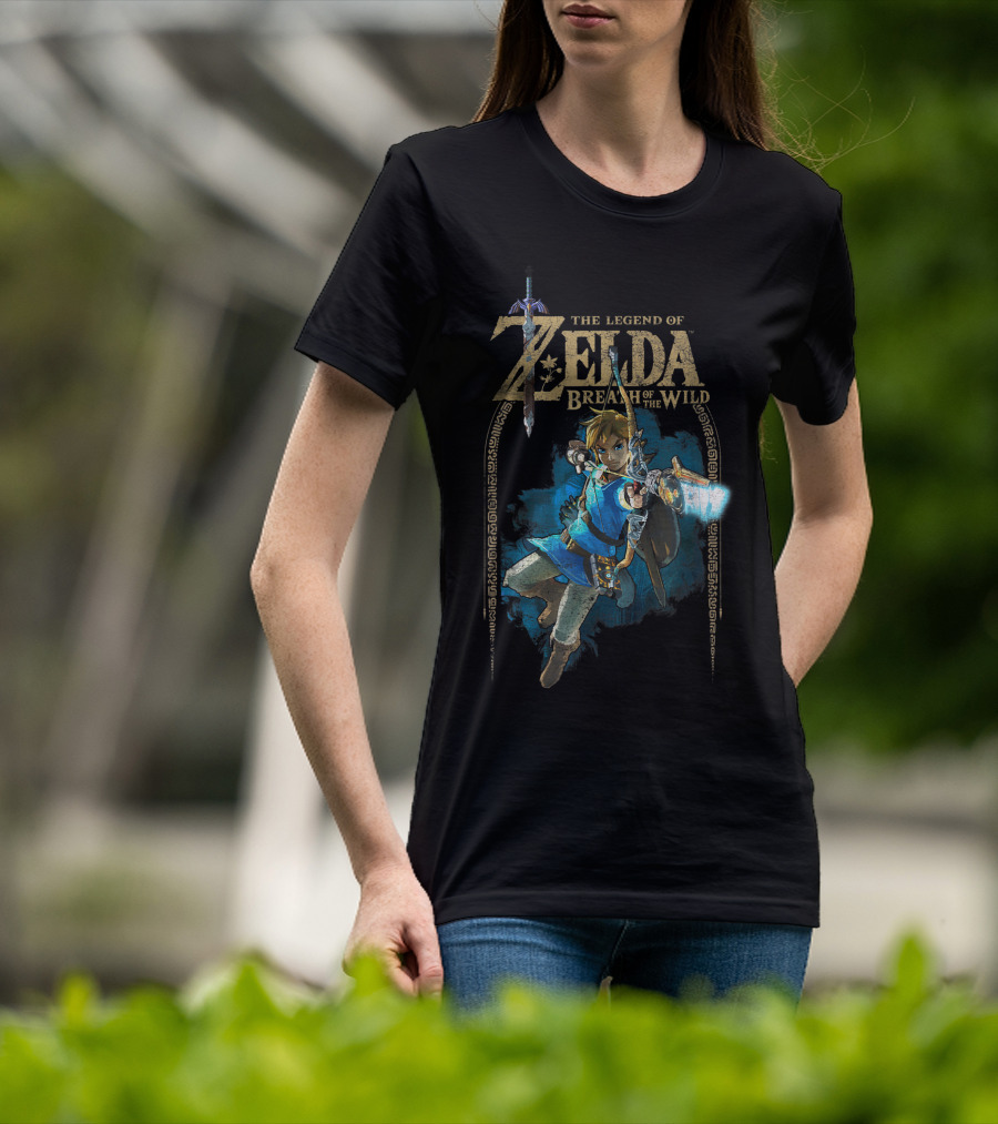 The Legend Of Zelda Breath Of The Wild Link Archery Action T-Shirt