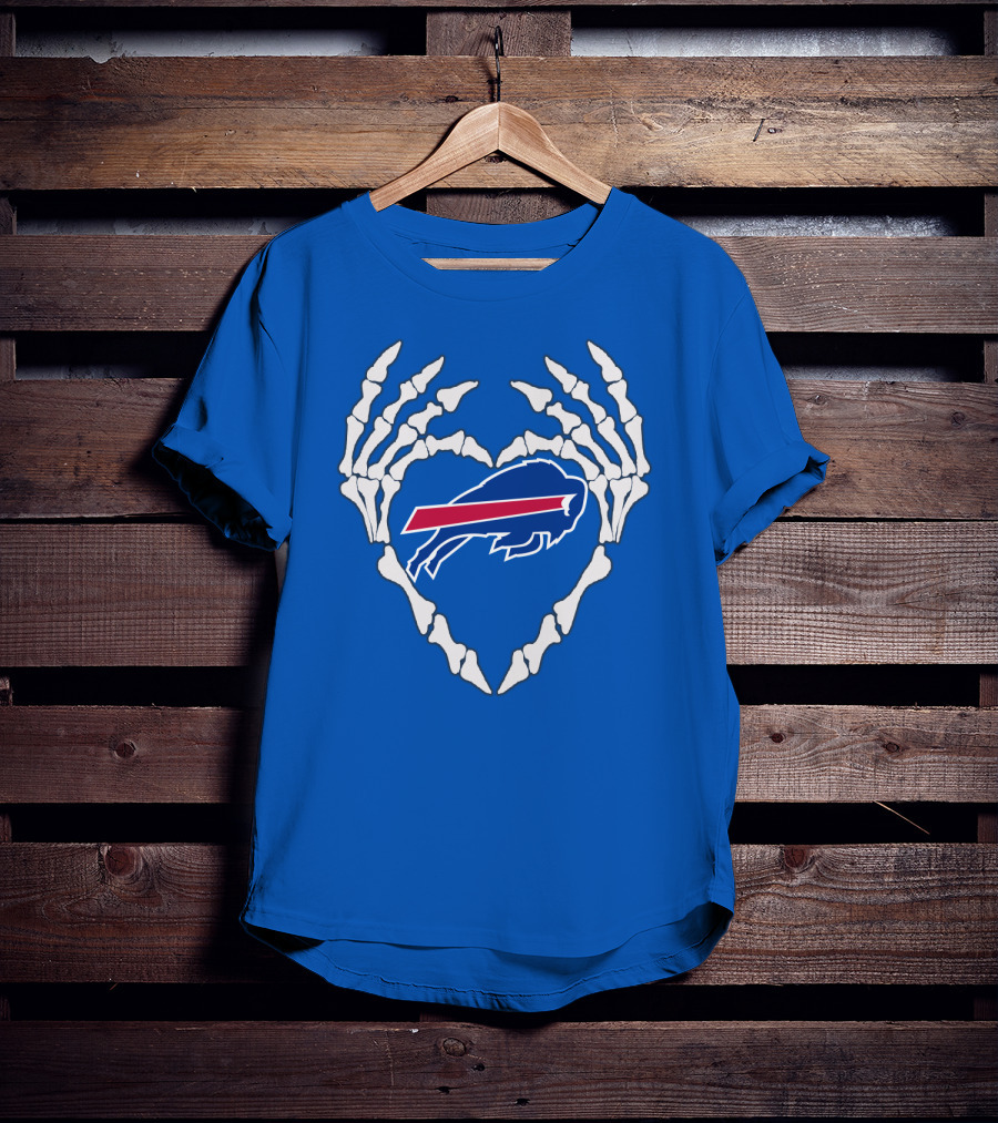 Buffalo Bills Skeleton Heart T-Shirt