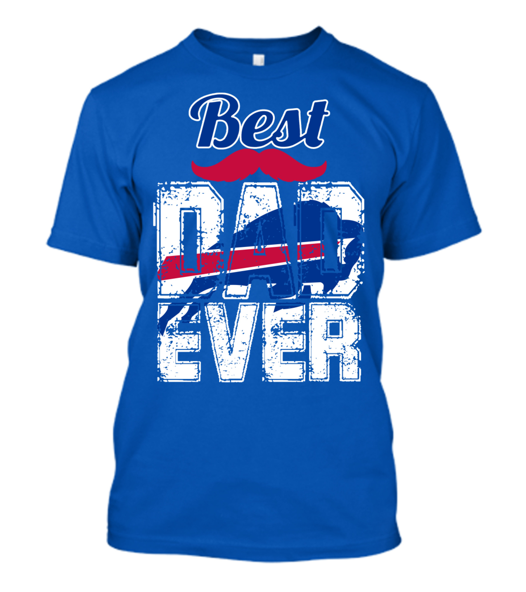 Best Dad Ever Buffalo Football Fan Mustache T-Shirt