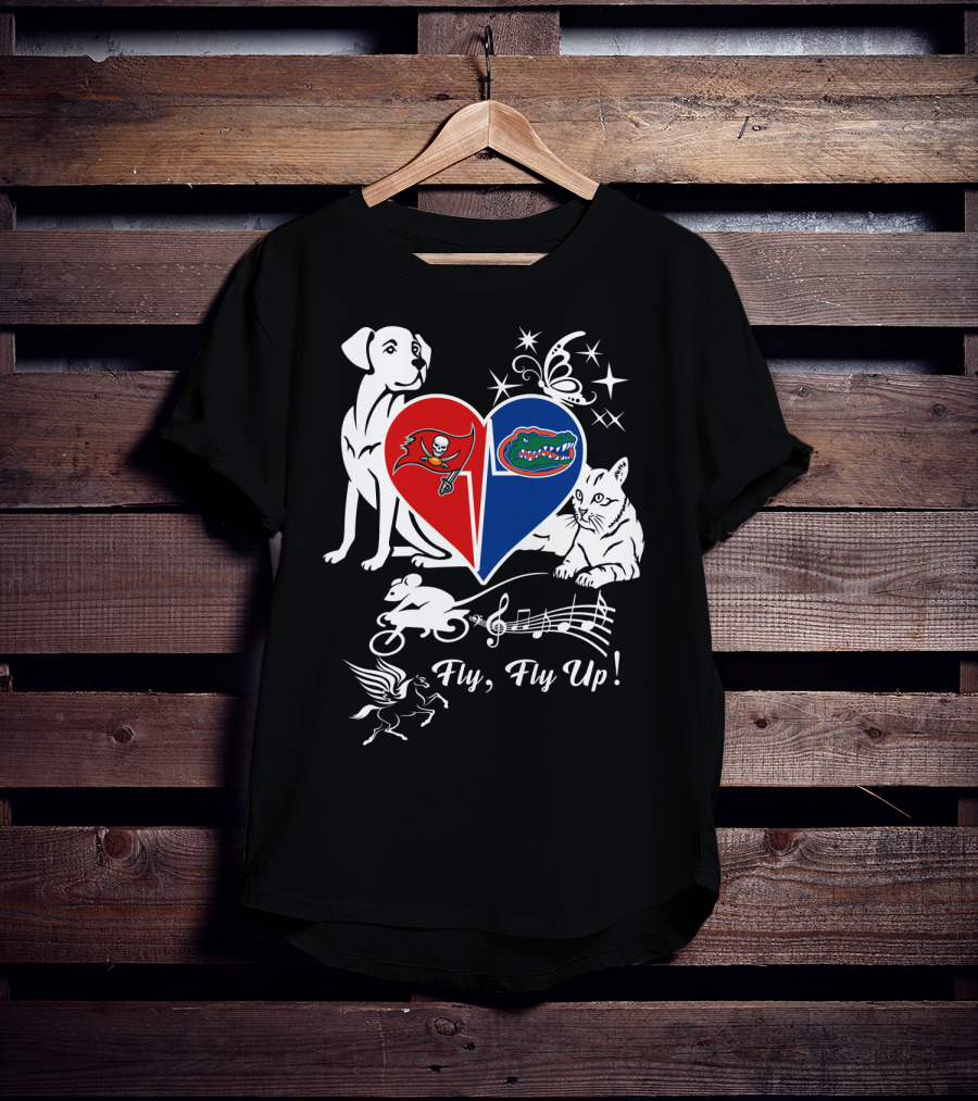 Buccaneers Gators Heart Fly Fly Up Dog Cat Butterfly Musical Pegasus T-Shirt