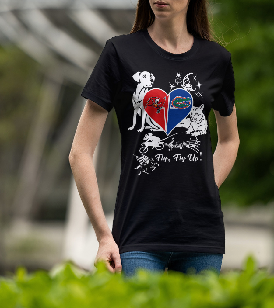 Buccaneers Gators Heart Fly Fly Up Dog Cat Butterfly Musical Pegasus T-Shirt