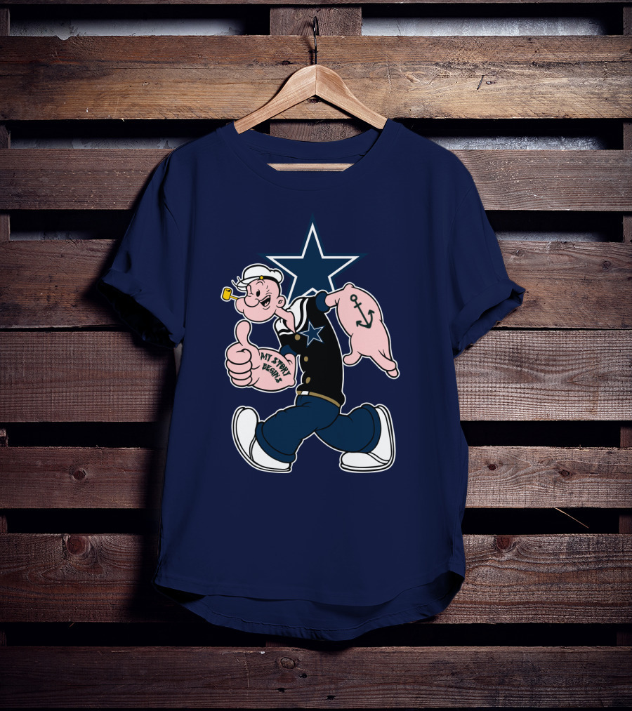 Dallas Cowboys Popeye My Story Began Star Anchor T-Shirt