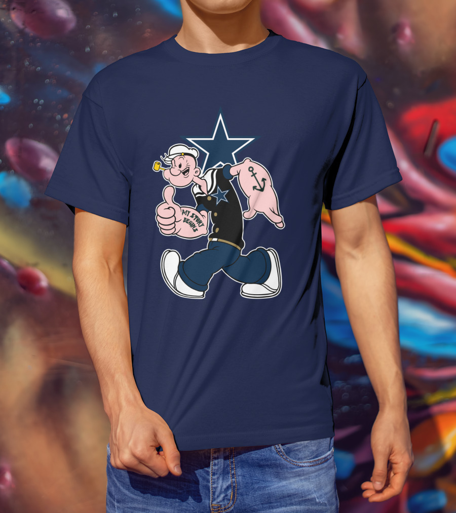 Dallas Cowboys Popeye My Story Began Star Anchor T-Shirt
