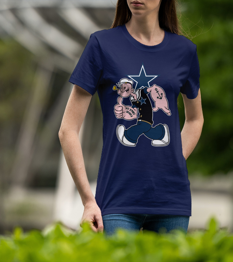 Dallas Cowboys Popeye My Story Began Star Anchor T-Shirt
