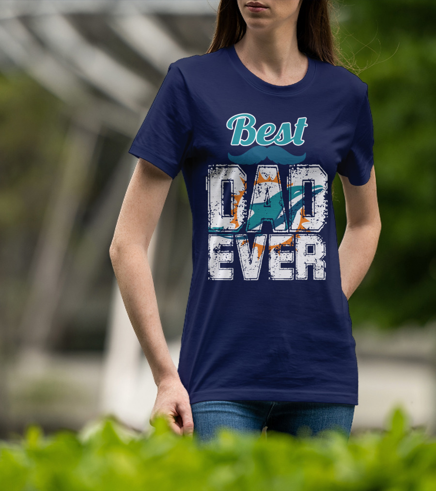 Best Dad Ever Dolphins T-Shirt