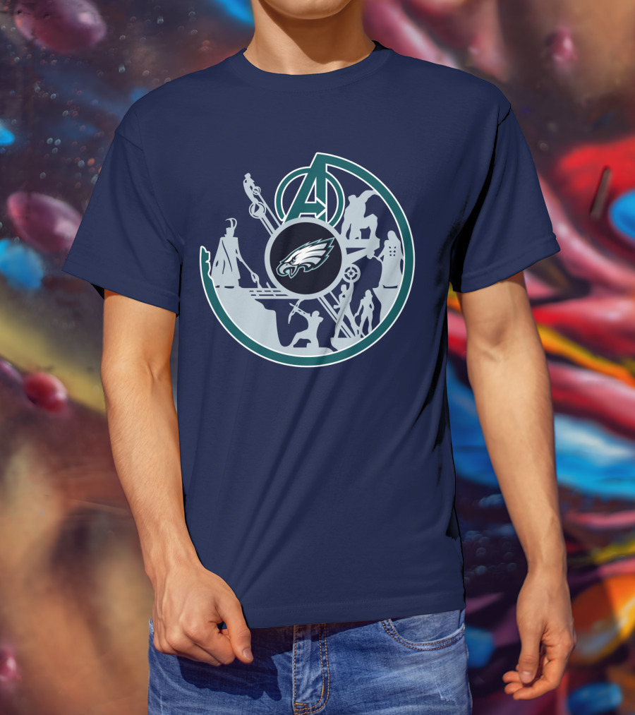 Eagles Avengers Silhouette Crossover T-Shirt
