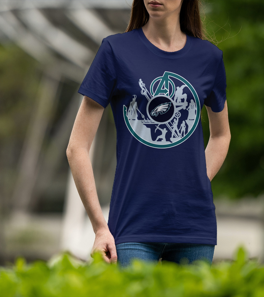 Eagles Avengers Silhouette Crossover T-Shirt