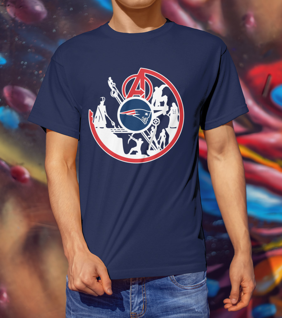 New England Patriots Avengers Crossover T-Shirt