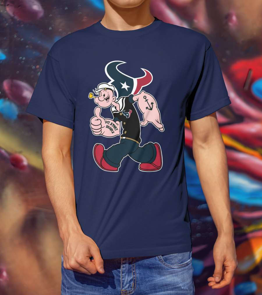 Texans Popeye My Story Begins Anchor T-Shirt