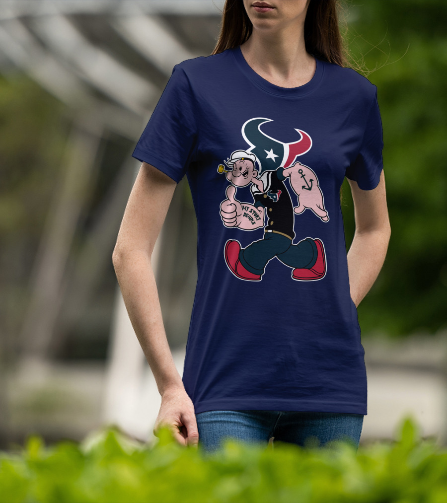 Texans Popeye My Story Begins Anchor T-Shirt
