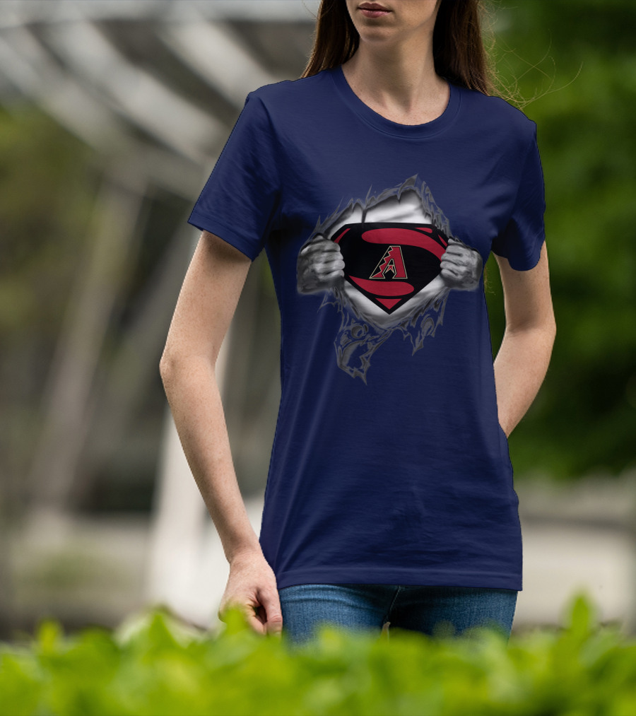 Arizona Diamondbacks Superhero Logo Burst T-Shirt