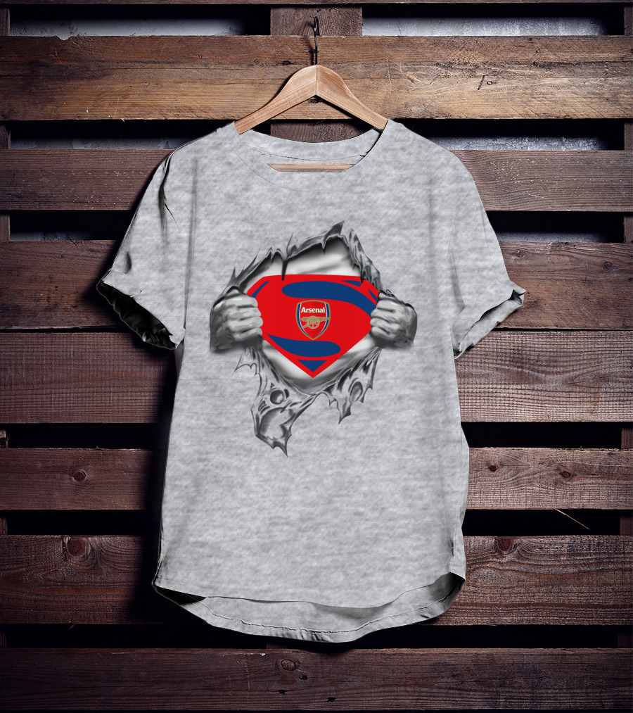 Arsenal Superman Shield Logo Peel T-Shirt