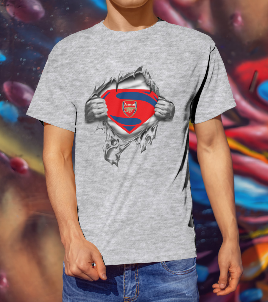 Arsenal Superman Shield Logo Peel T-Shirt