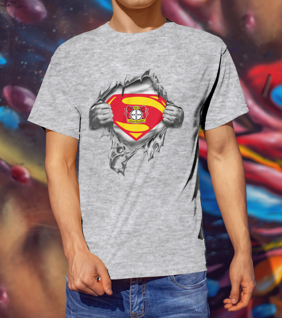 Bayer 04 Leverkusen Superman Crest Bundesliga 1904 T-Shirt