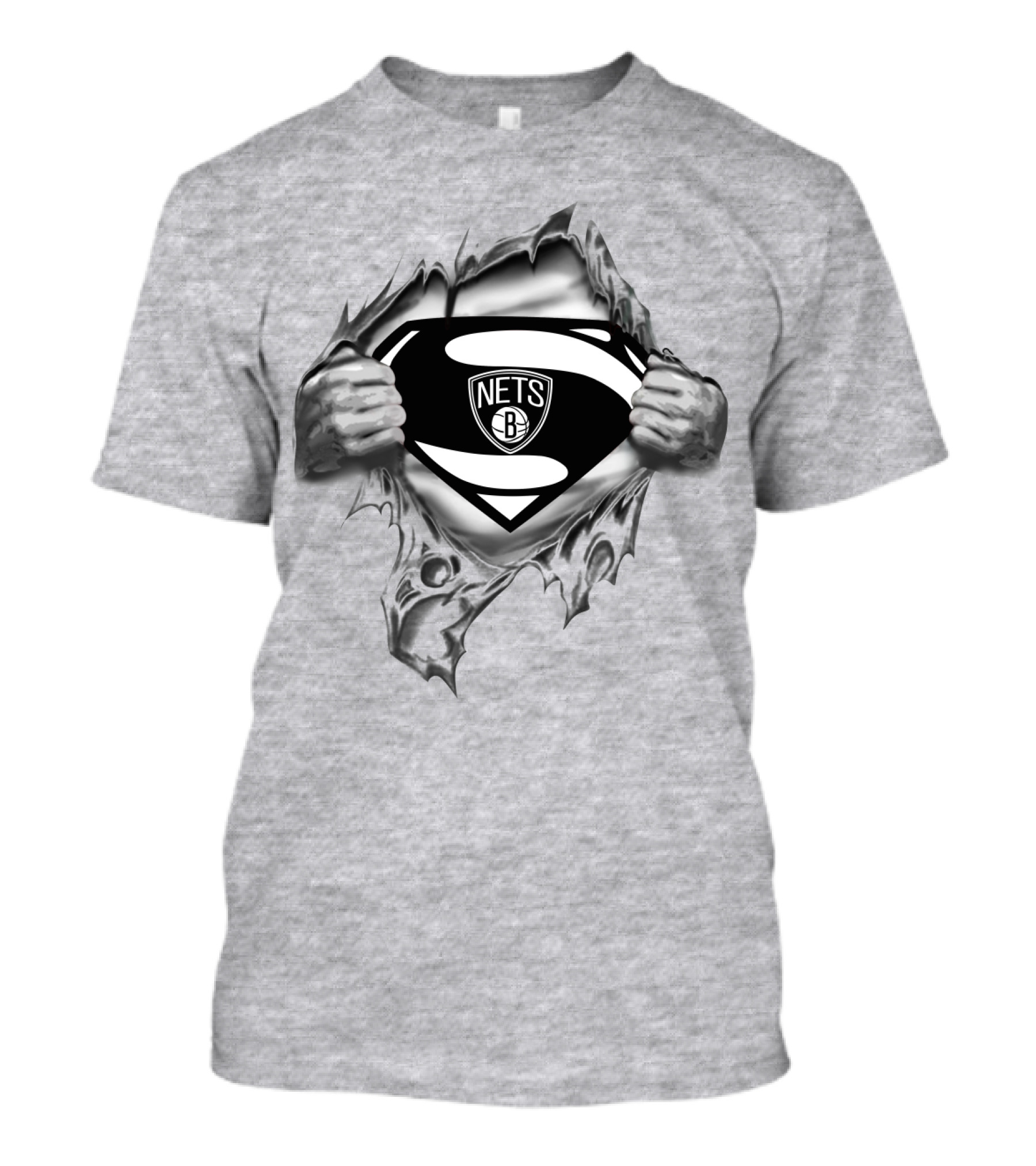 Brooklyn Nets Logo Superman Comic Style Burst T-Shirt