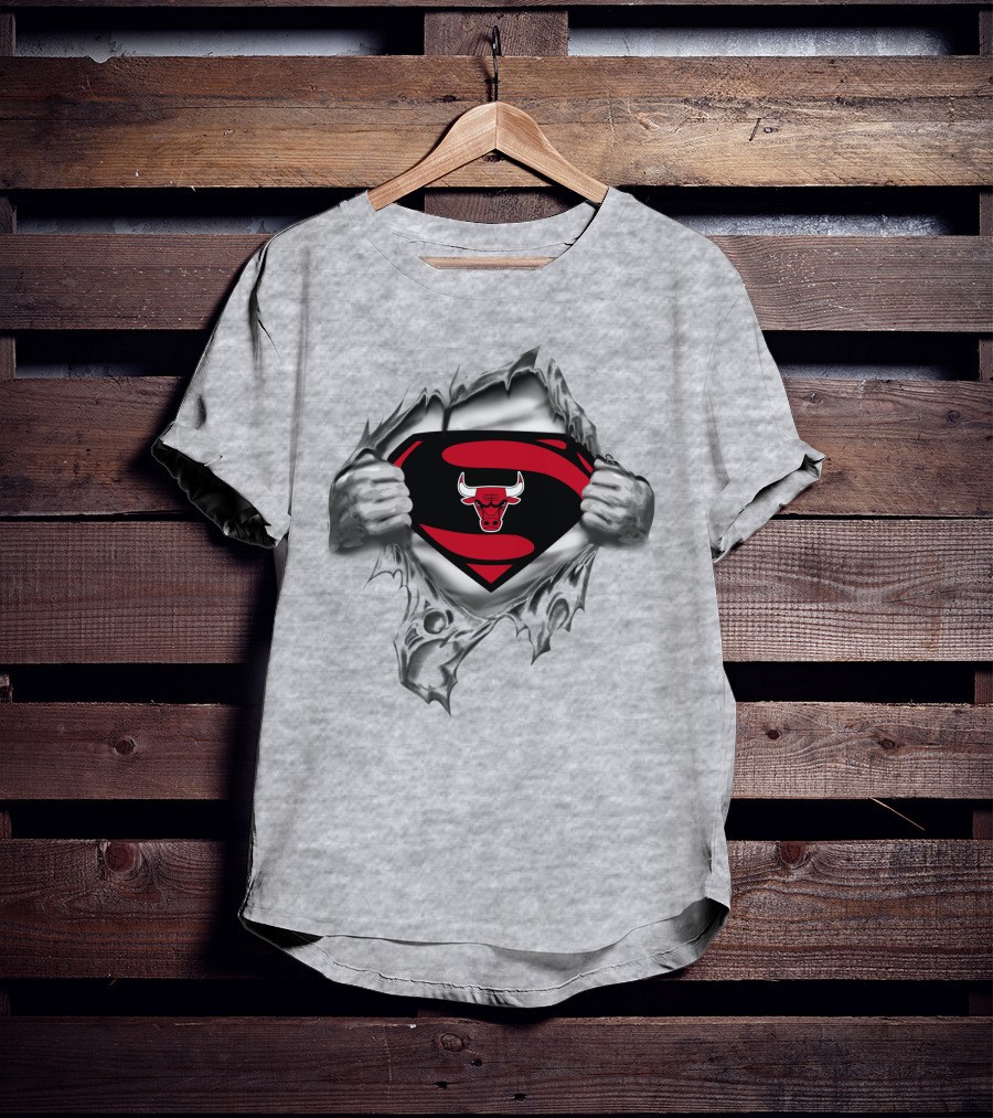 Chicago Bulls Superman Logo Fusion T-Shirt