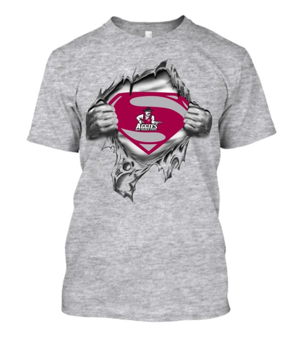 Superman Emblem With New Mexico State Aggies T-Shirt