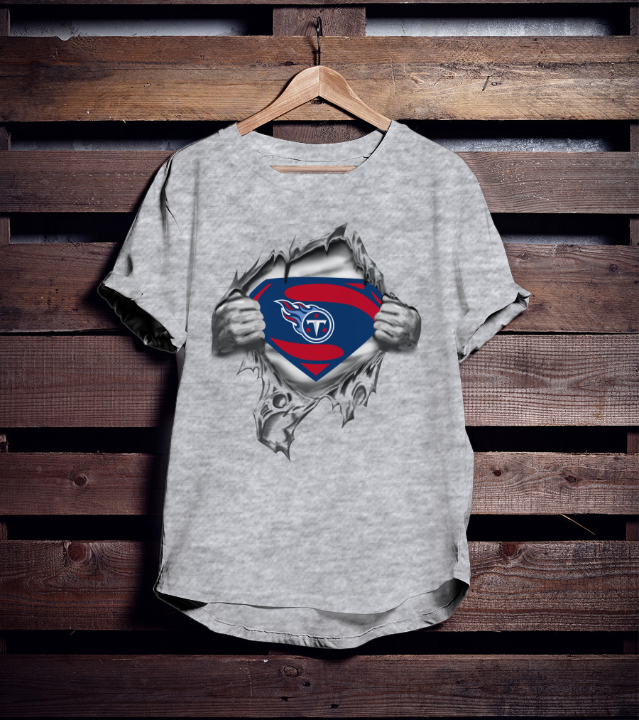 Tennessee Titans Superhero Logo Fusion T-Shirt