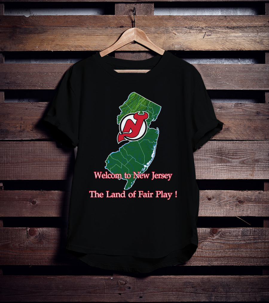 Welcome To New Jersey Devils The Land Of Fair Play T-Shirt