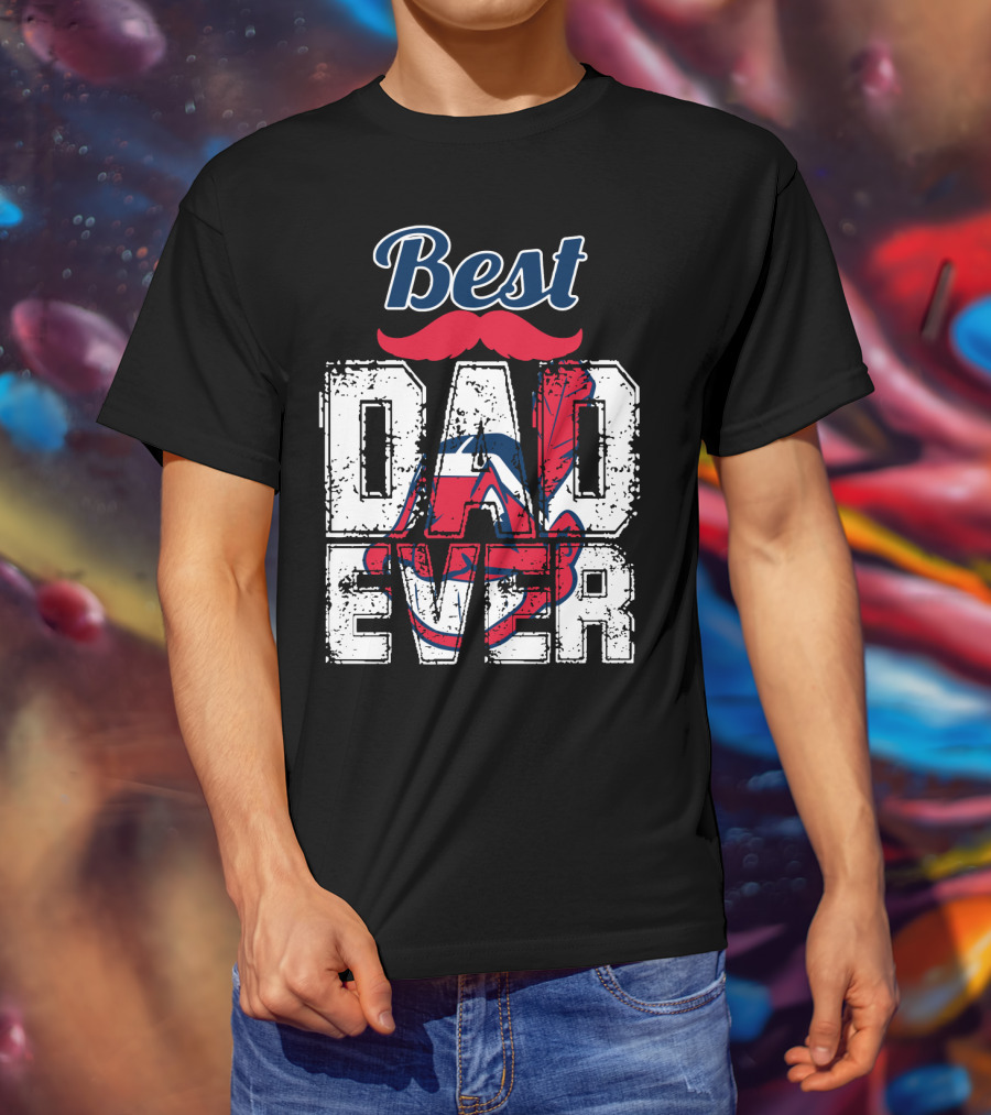 Best Dad Ever Indians Chief Wahoo T-Shirt