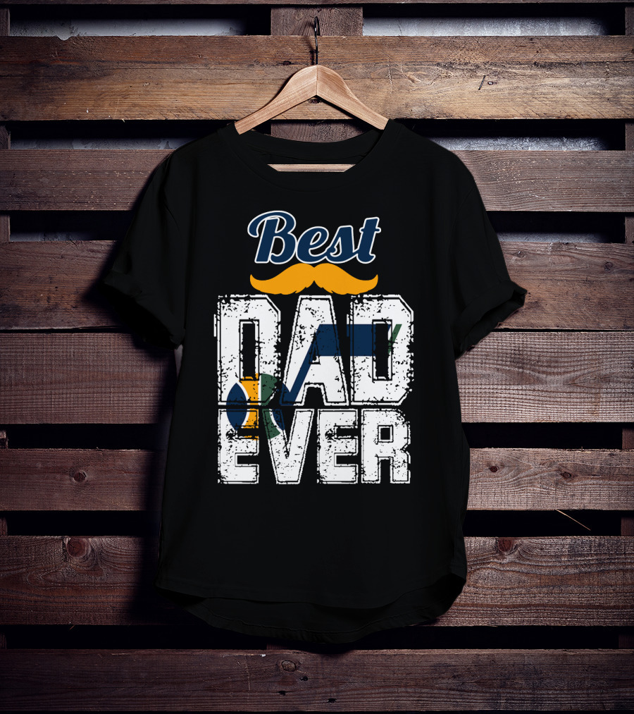 Best Dad Ever Utah Jazz Moustache T-Shirt