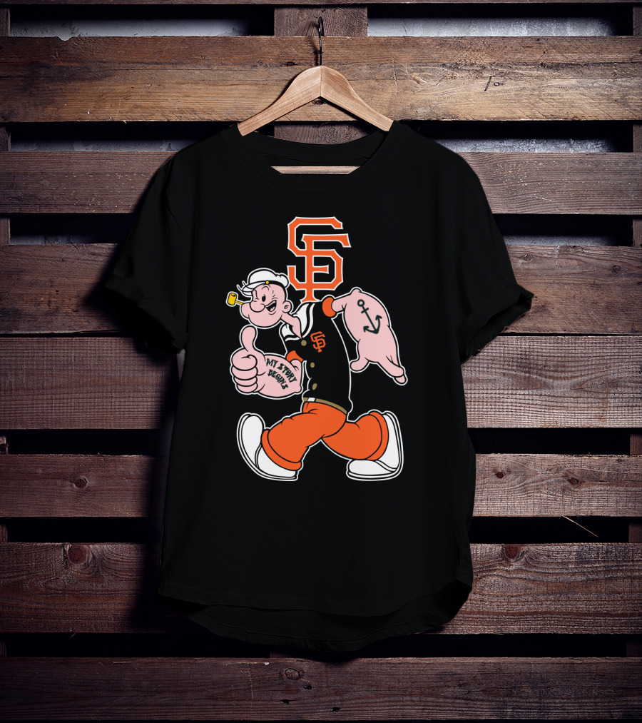 San Francisco Giants Popeye Thumbs Up My Jerry Begins T-Shirt