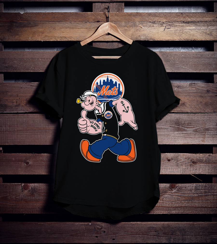 Popeye Mets City Logo Thumbs Up Sailor Anchor T-Shirt