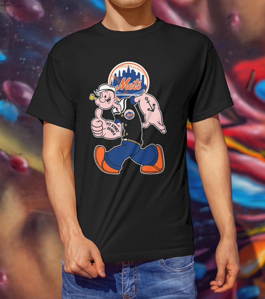 Popeye Mets City Logo Thumbs Up Sailor Anchor T-Shirt