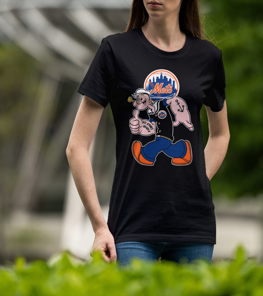 Popeye Mets City Logo Thumbs Up Sailor Anchor T-Shirt