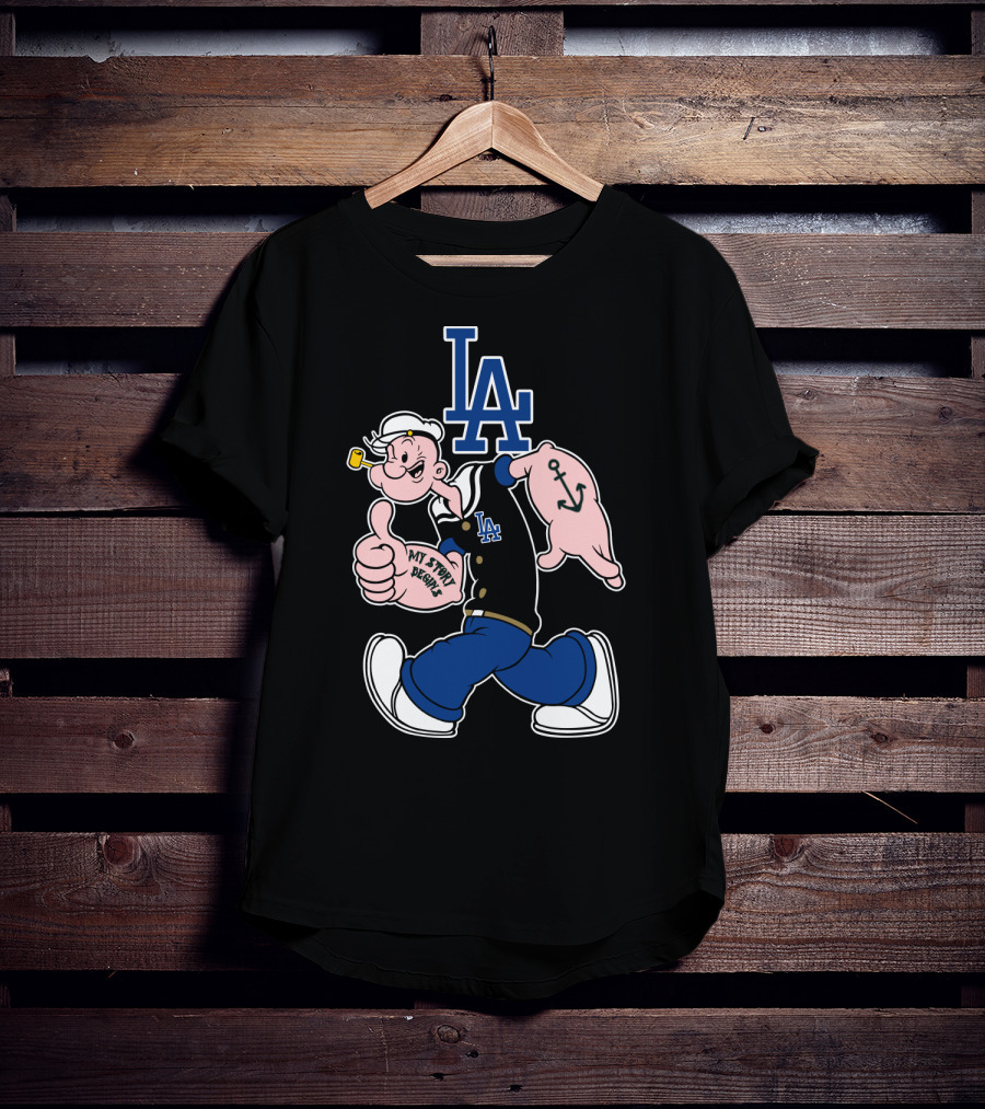 Los Angeles Dodgers Popeye Thumbs Up T-Shirt