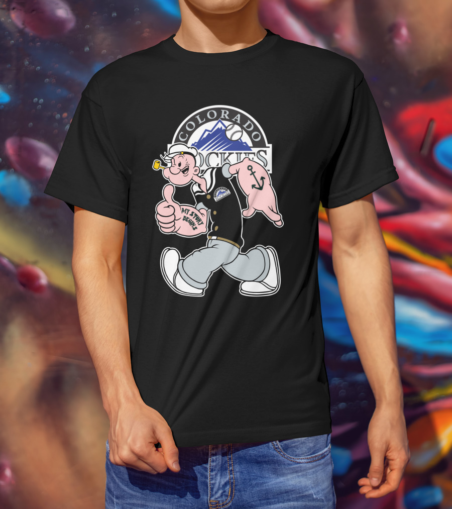 Colorado Rockies Popeye Mlb Crossover My Story Begins T-Shirt