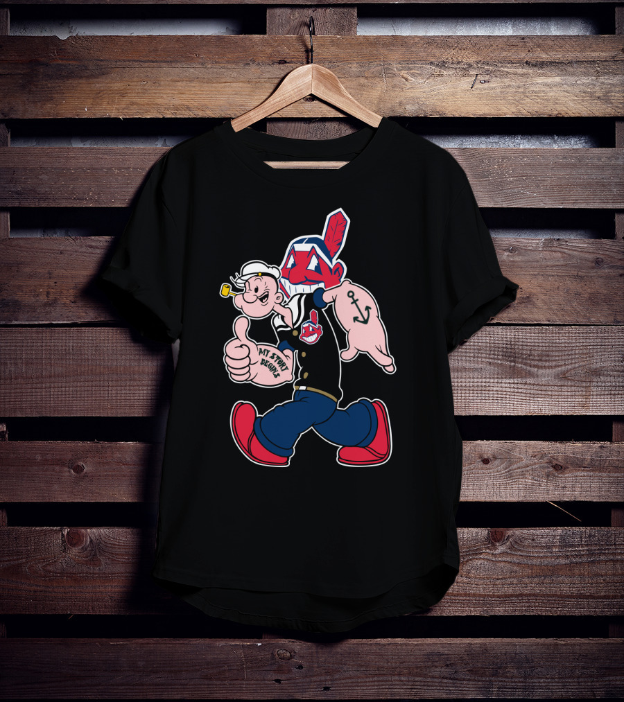 Cleveland Indians Chief Wahoo And Sailor Character Combo T-Shirt