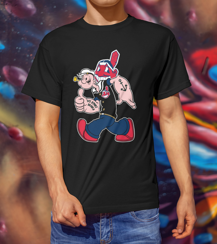 Cleveland Indians Chief Wahoo And Sailor Character Combo T-Shirt