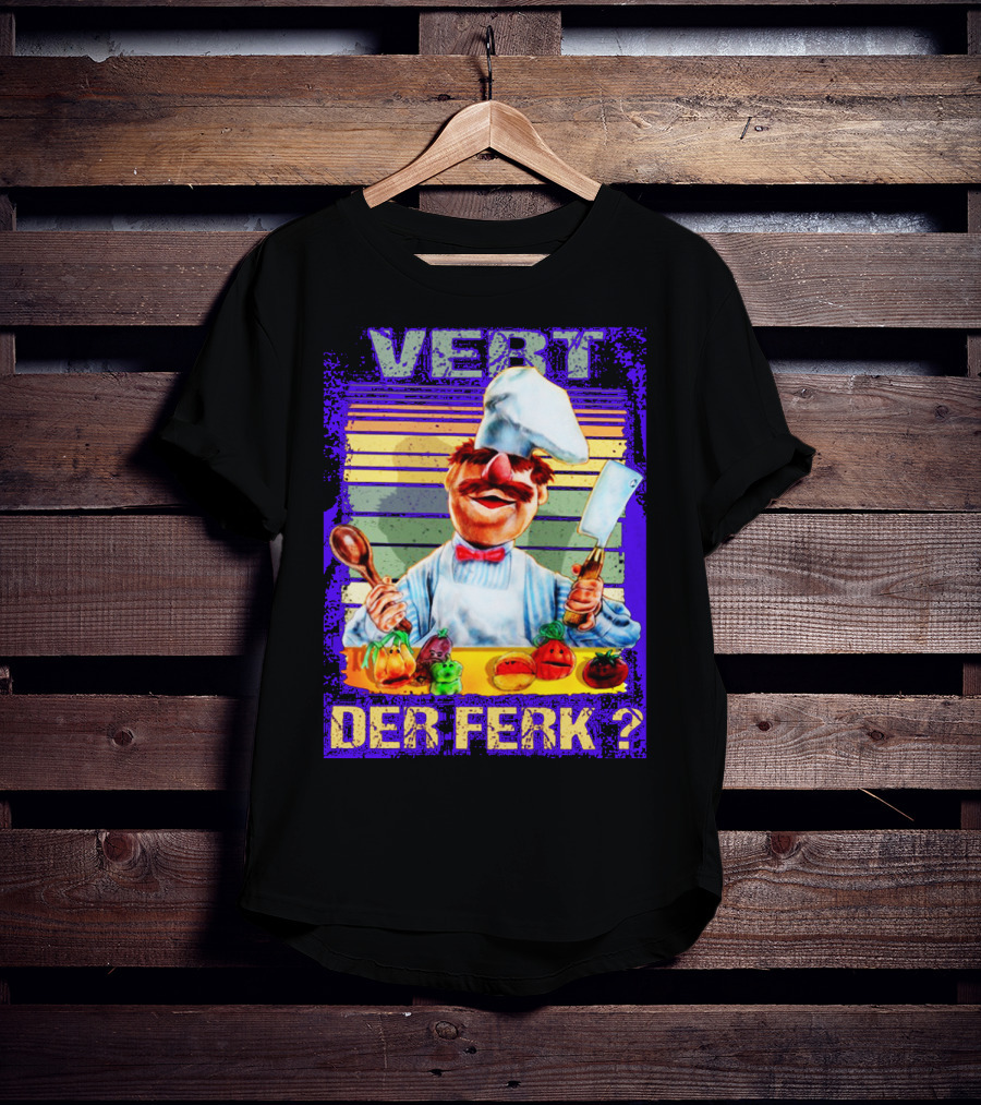 Vert Der Ferk Colorful Chef With Vegetables And Utensils T-Shirt