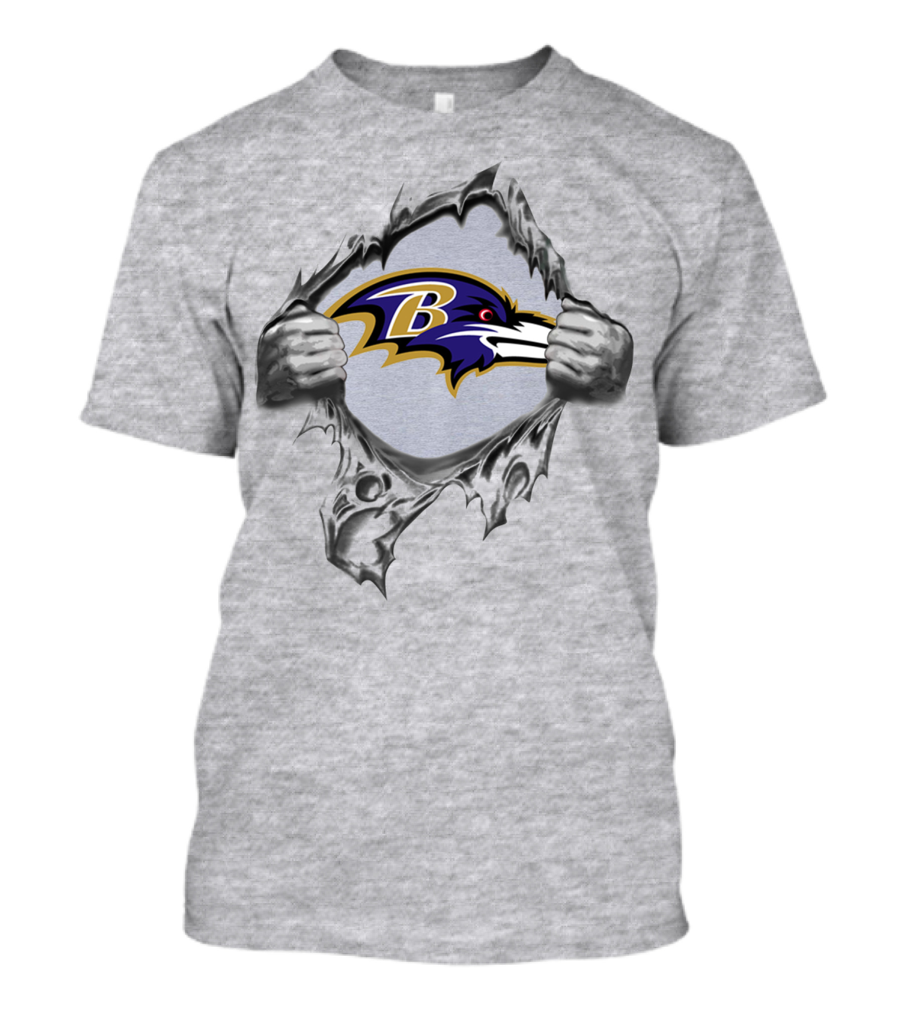Baltimore Ravens Logo Tear T-Shirt