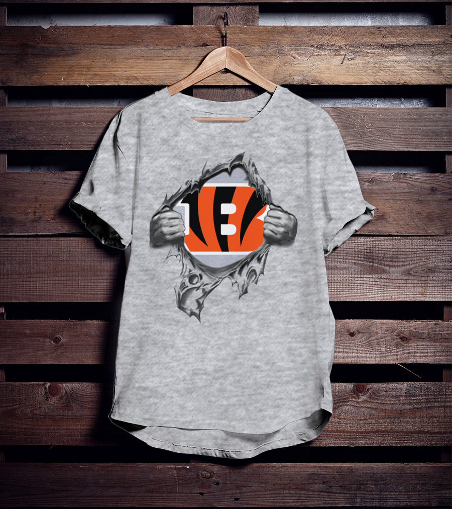Cincinnati Bengals Logo Emerging From Darkness T-Shirt