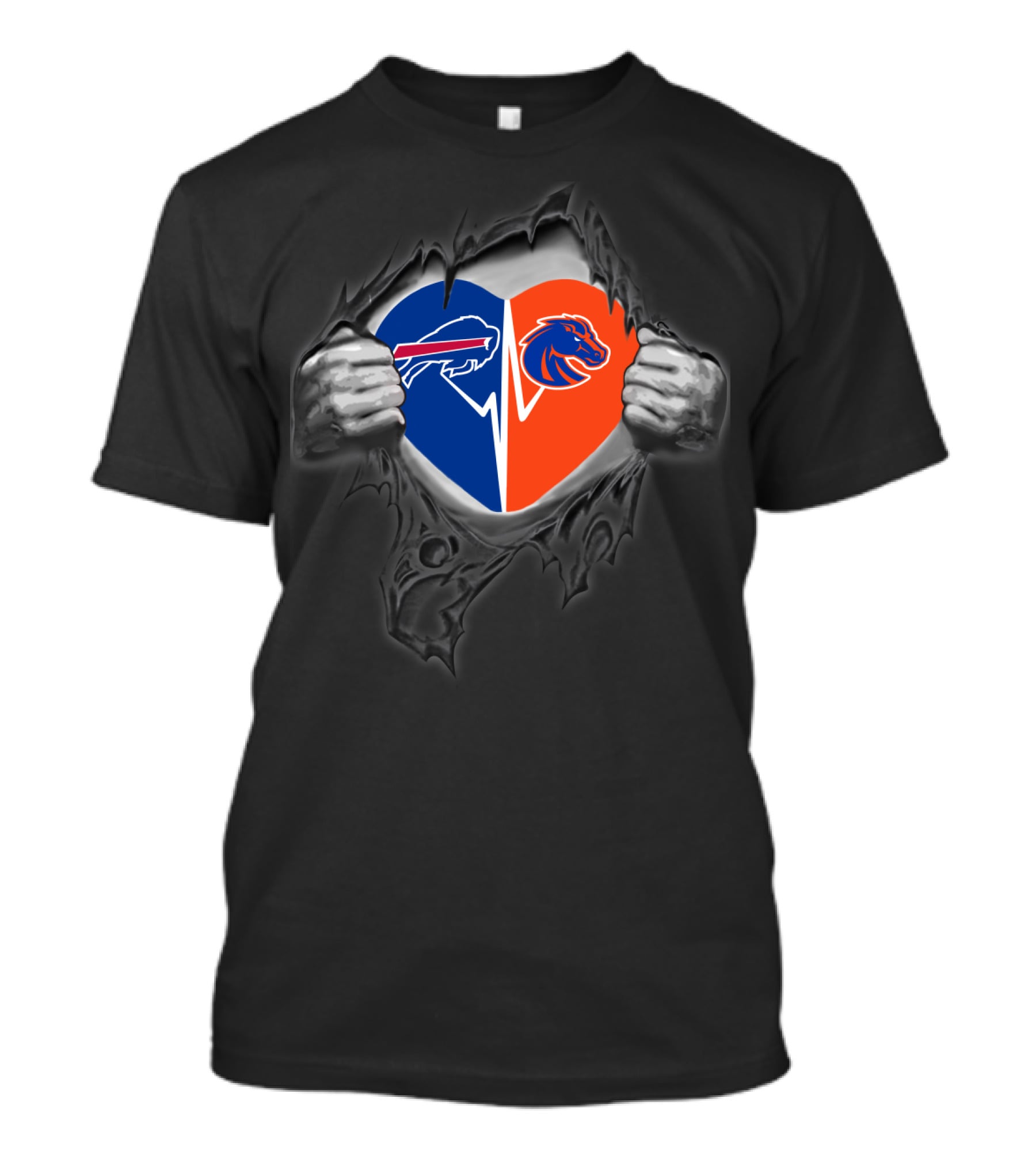 Bills Boise State Broncos Heart T-Shirt