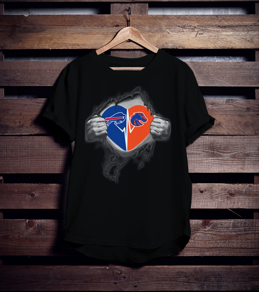 Bills Boise State Broncos Heart T-Shirt