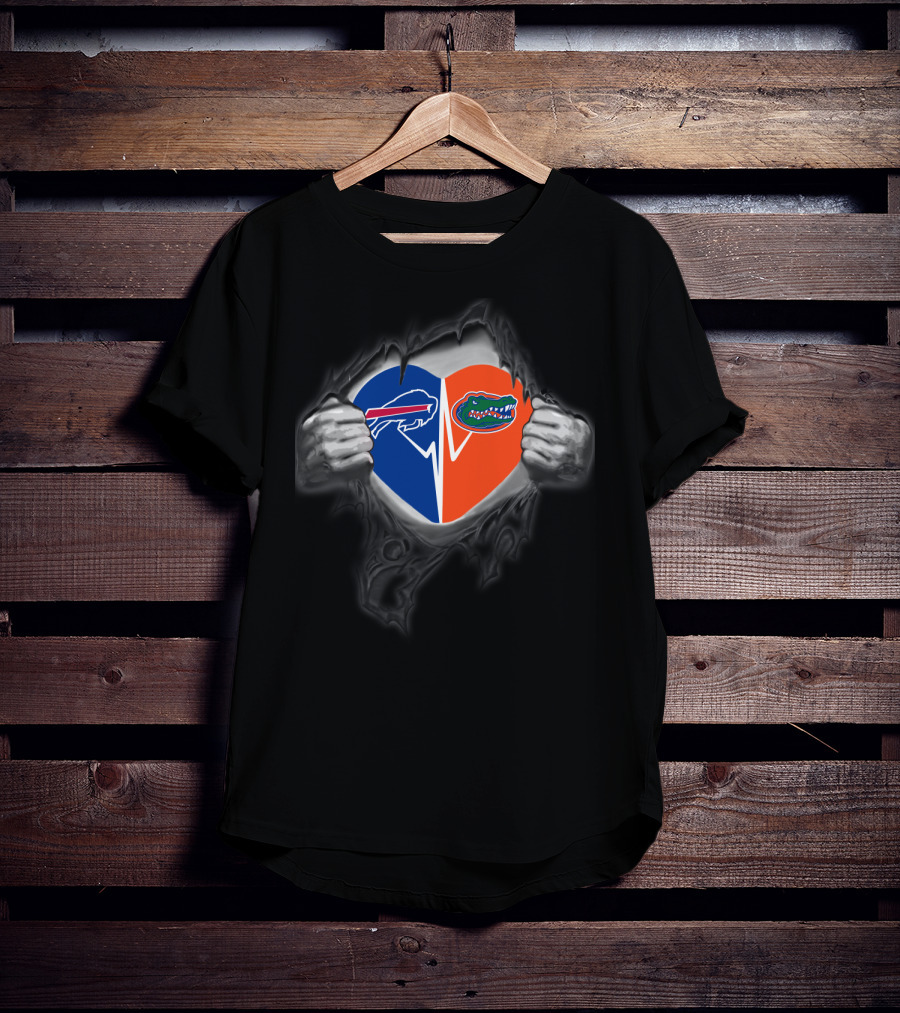 Buffalo Bills Florida Gators Heart T-Shirt