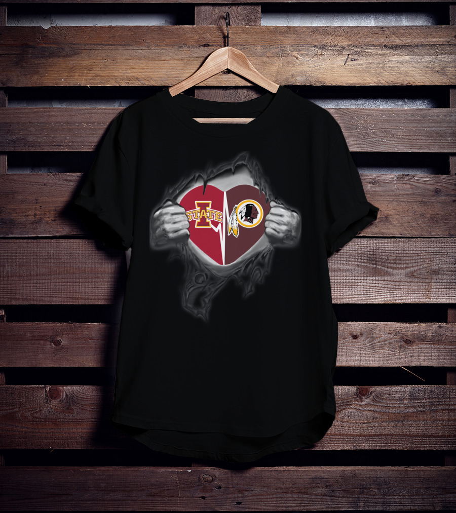 Iowa State Cyclones Redskins Heart T-Shirt
