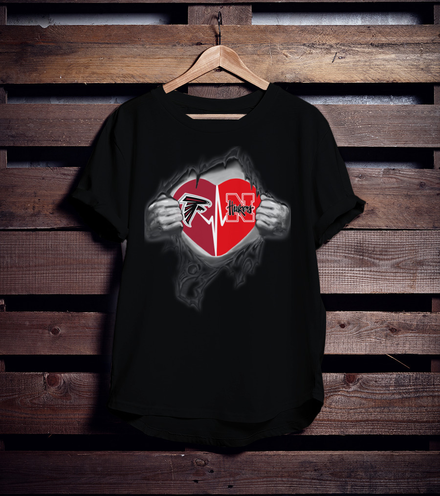 Falcons Huskers Heart T-Shirt